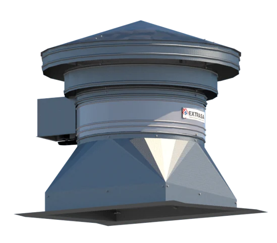 Ventilador axial industrial de faja y poleas