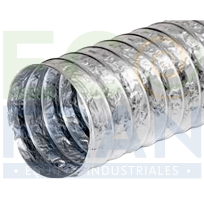 Ducto de aluminio flexible 150-200-250-300mm x 10 metros